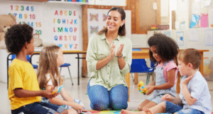 Music and rhymes helping speech development in preschool children