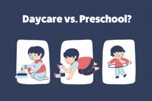Daycare vs preschool differences for working parents and child development